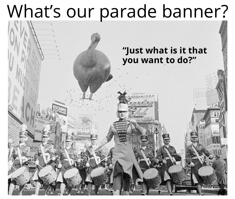 what's our parade banner